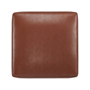 Christopher Knight Home Faux Leather Ottoman Footstool, Square Pouf Poufee Footrest Ottoman Large Seat, Modern Side Table for Living Room Bedroom Home Decor Gifts, Light Brown 30"