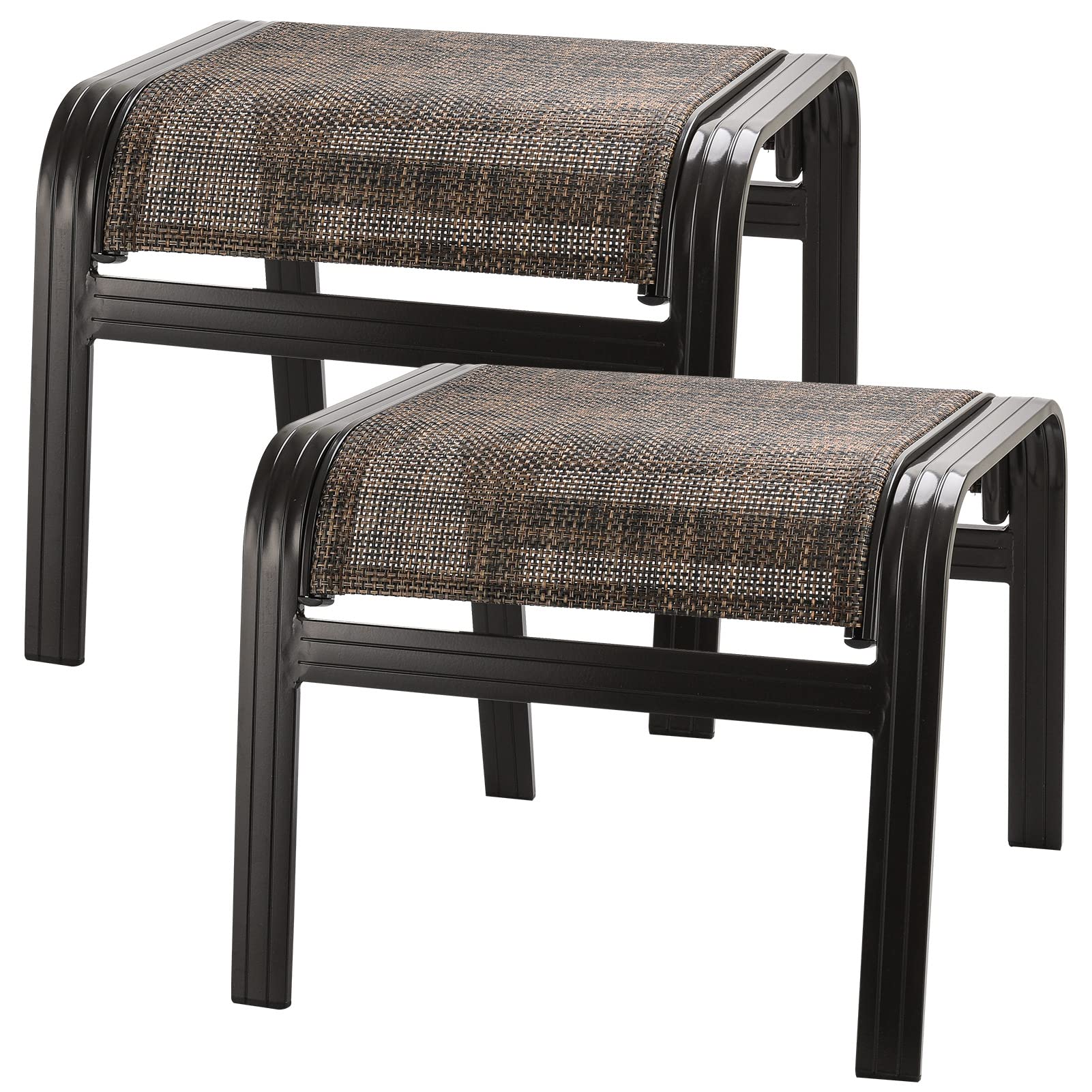 Outdoor Patio Ottomans Set of 2