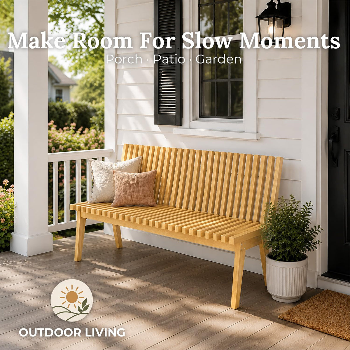 Convertible Solid Wood Bench