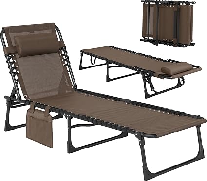Folding Outdoor Chaise Lounge Chair