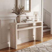 Travertine-Style Console Table