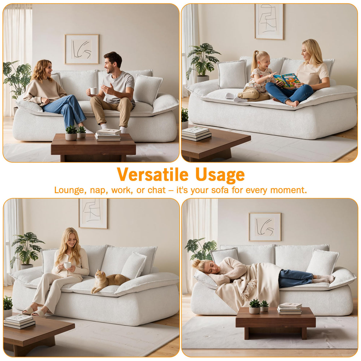 Chenille Boneless Loveseat