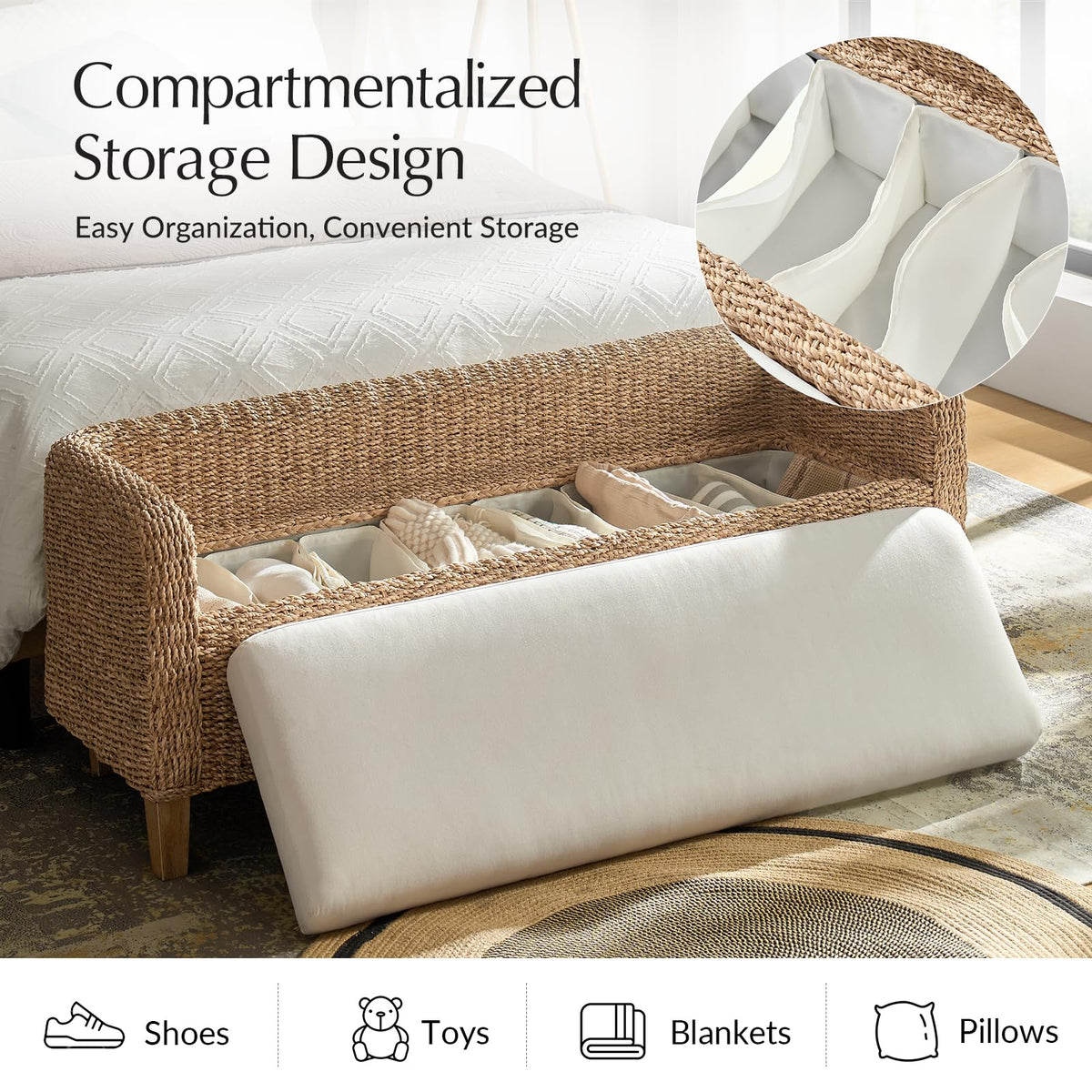 Woven Storage Bench