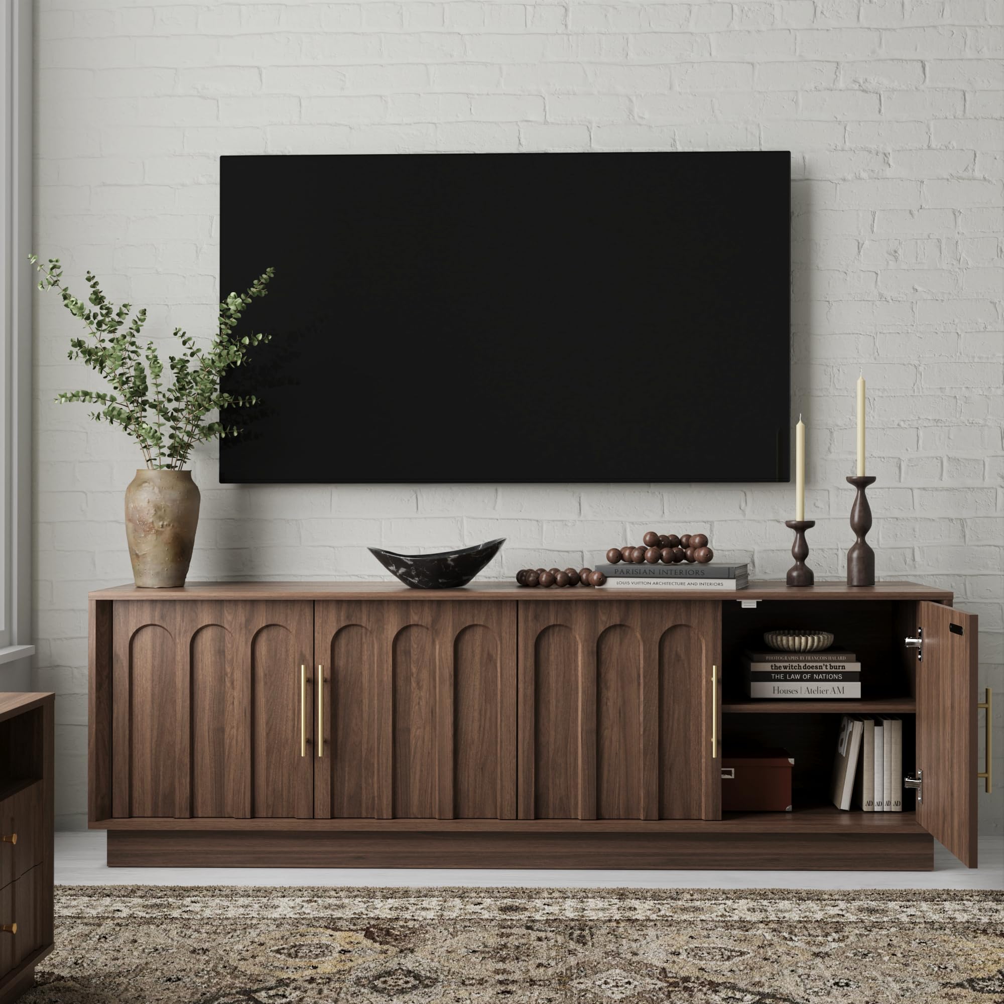 Mid-Century Modern TV Stand, 67" Entertainment Center