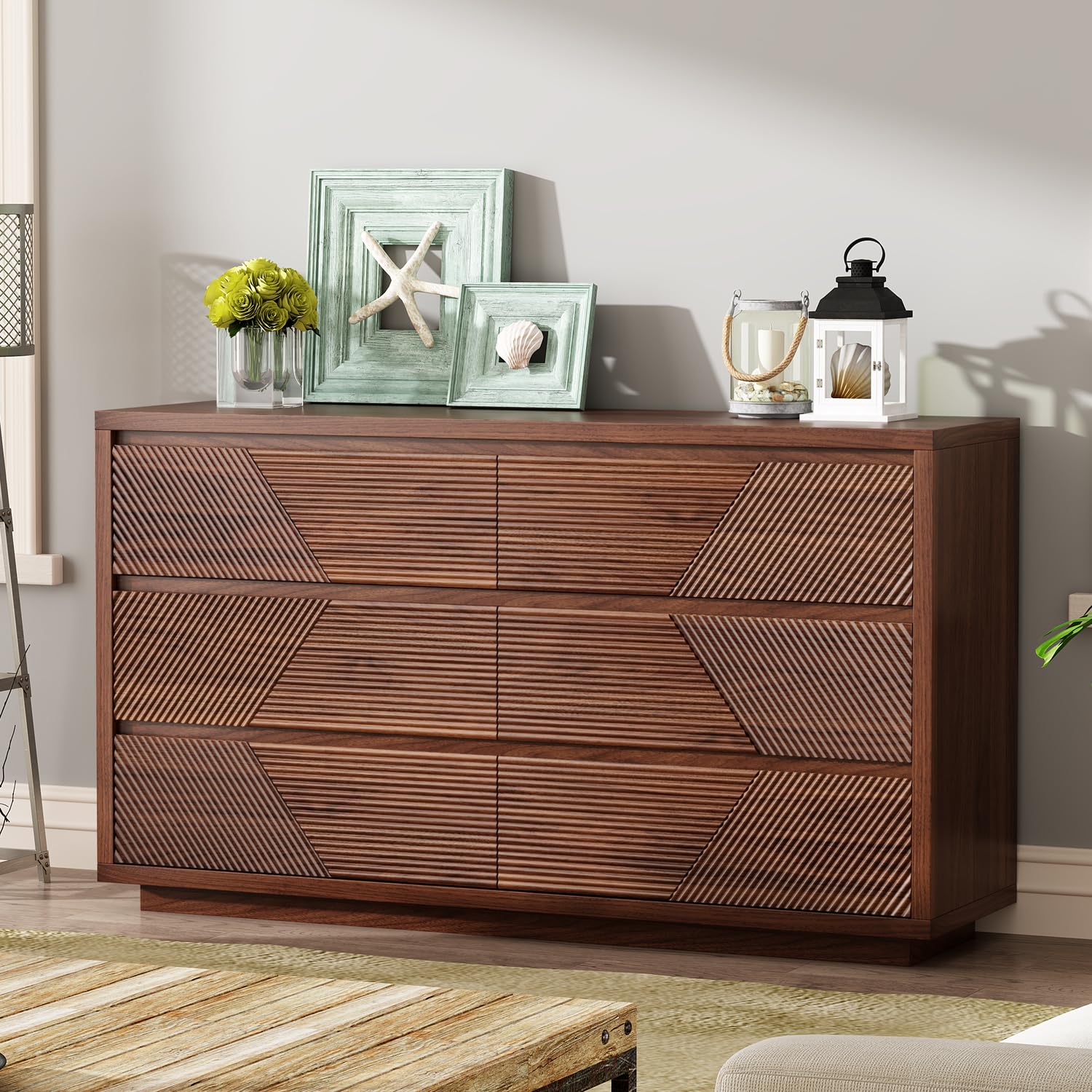 6-Drawer Dresser with Wide Tabletop