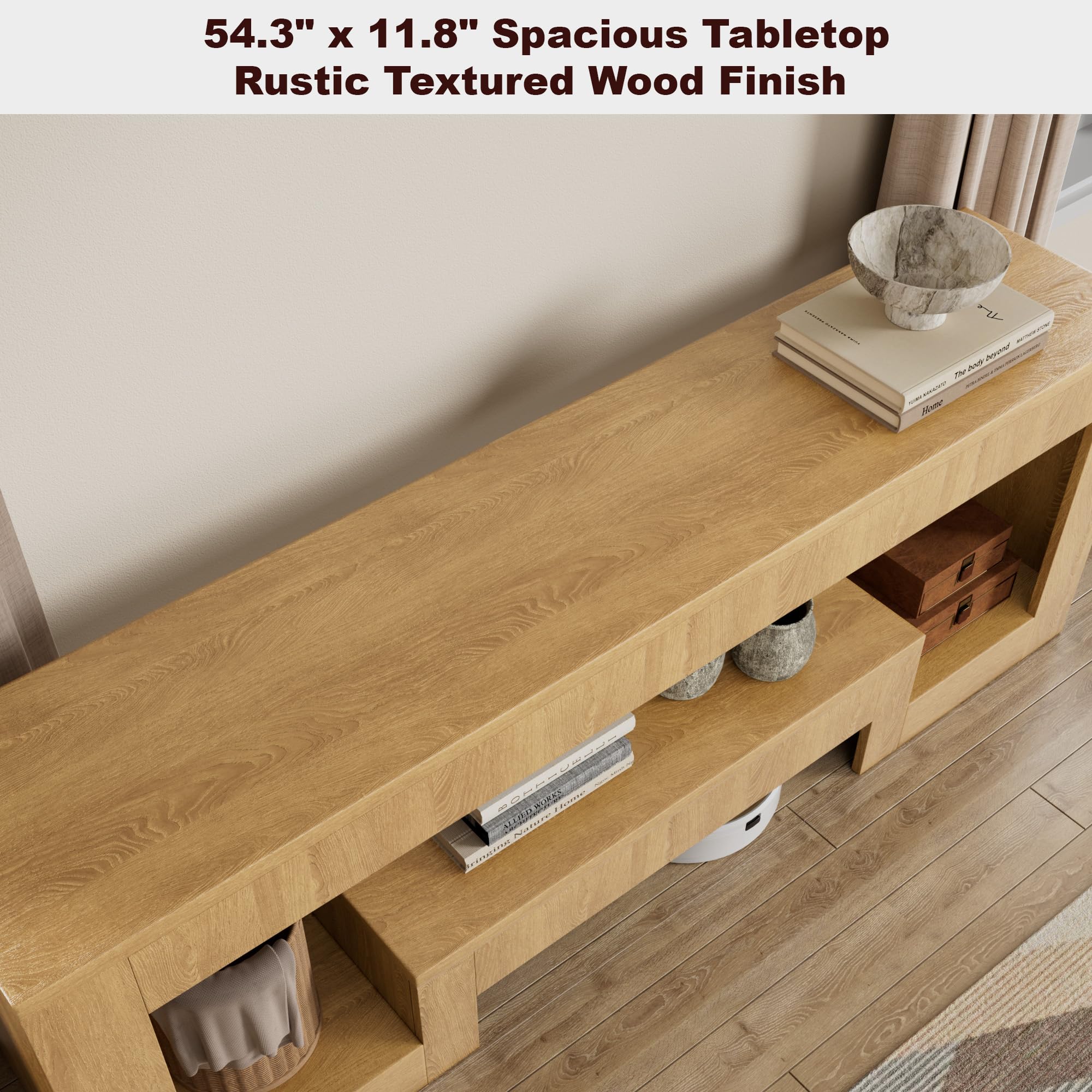 54" LED TV Stand with Open Storage