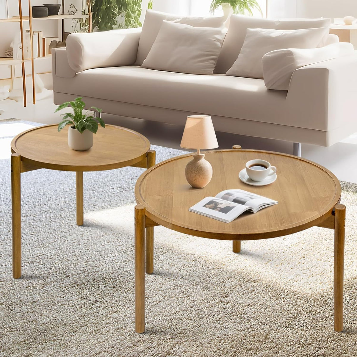 Solid Wood Nesting Coffee Tables
