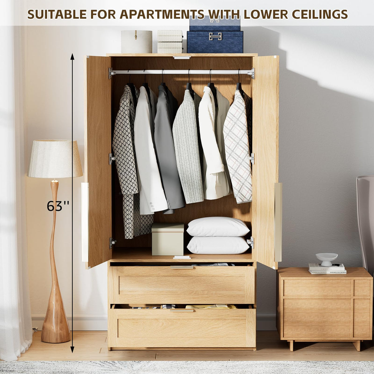 2-Door Armoire with Drawers