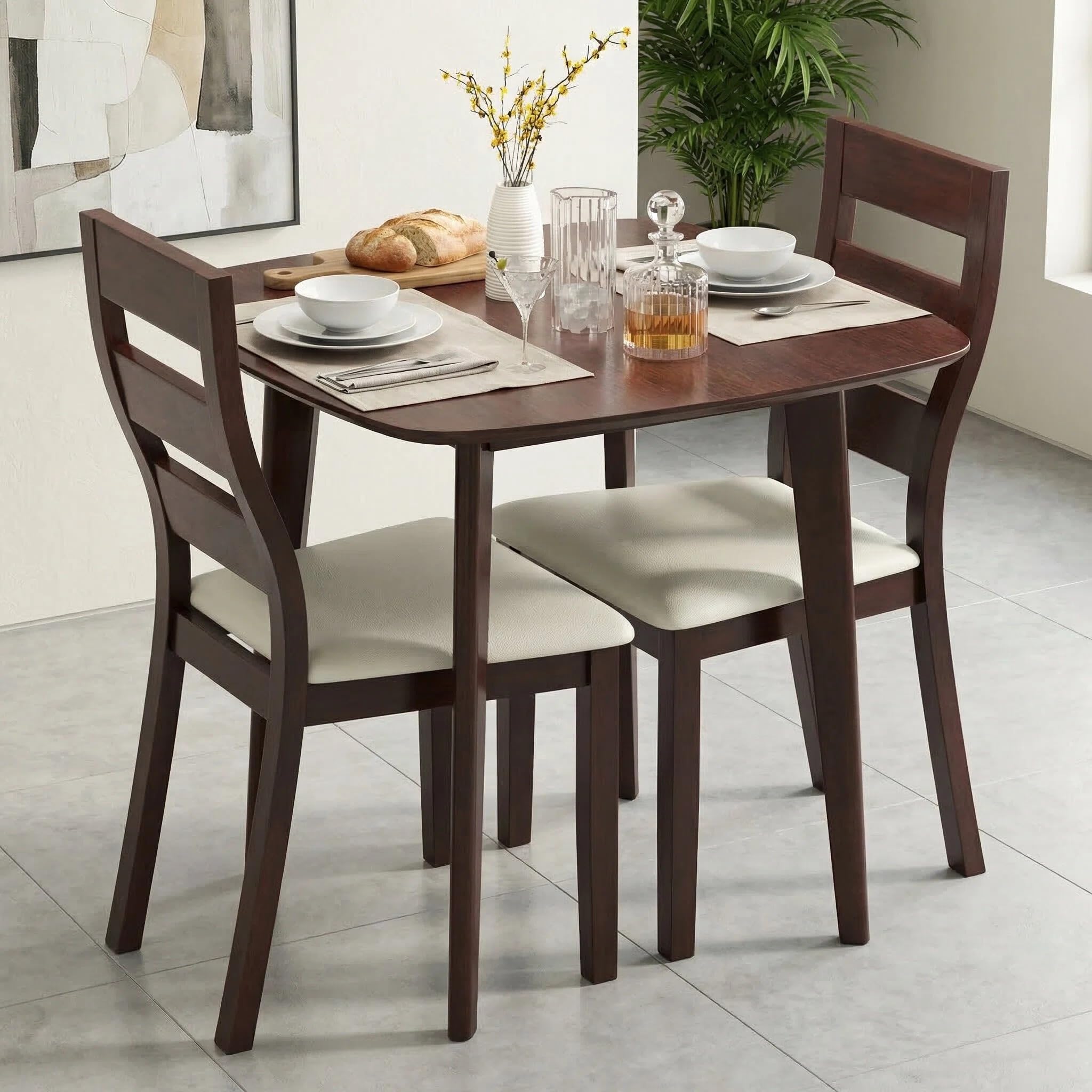 3-Piece Small Dining Table Set for 2