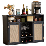 Rattan Wine Bar Cabinet