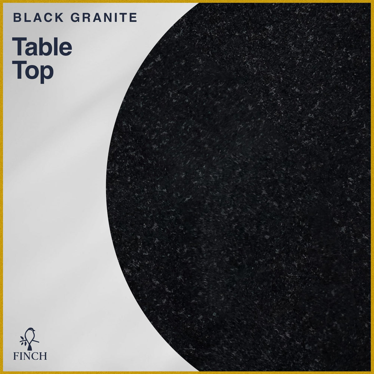 Black Granite Hourglass Side Table