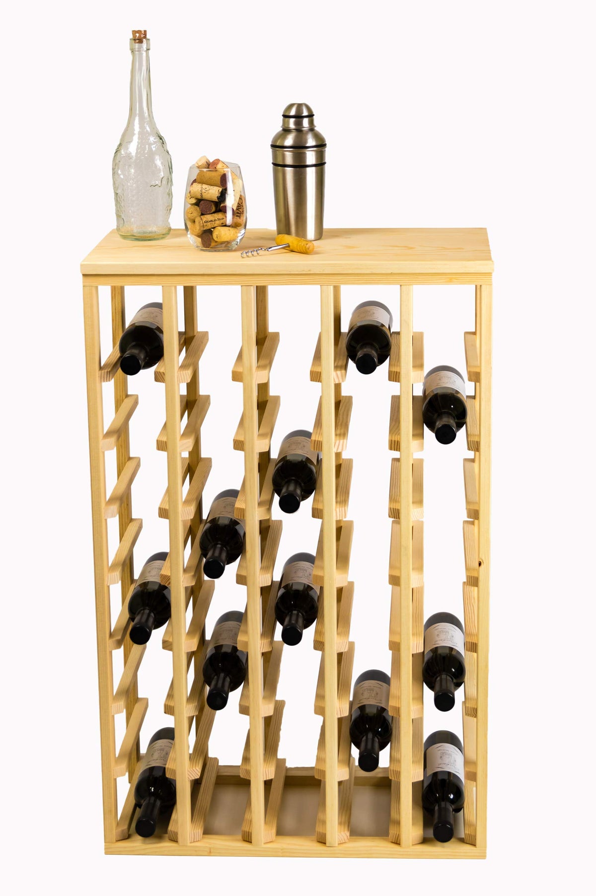 40-Bottle Pine Wine Rack