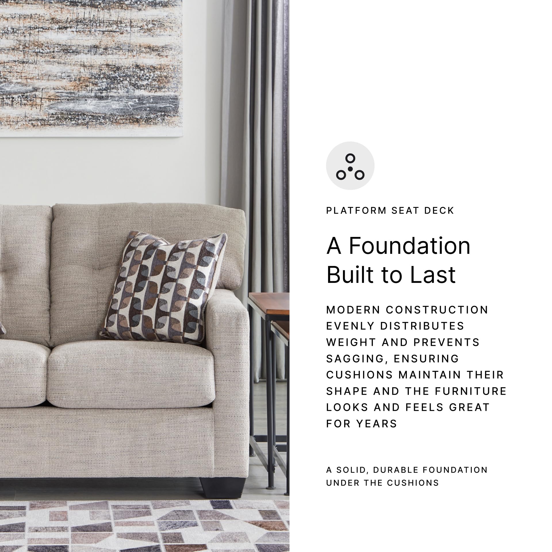 Contemporary Tufted Loveseat