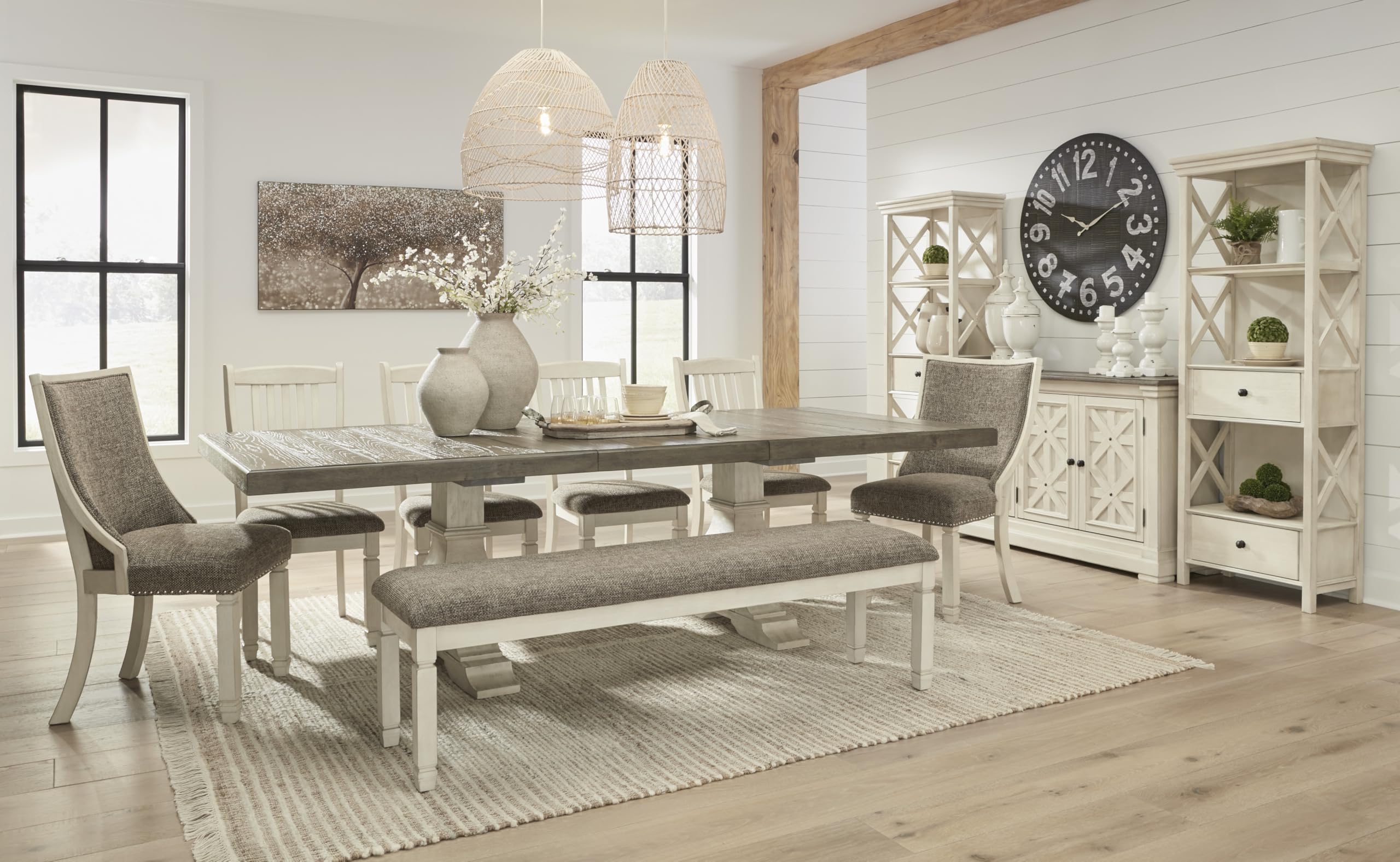 Upholstered Dining Bench with Foam Cushion
