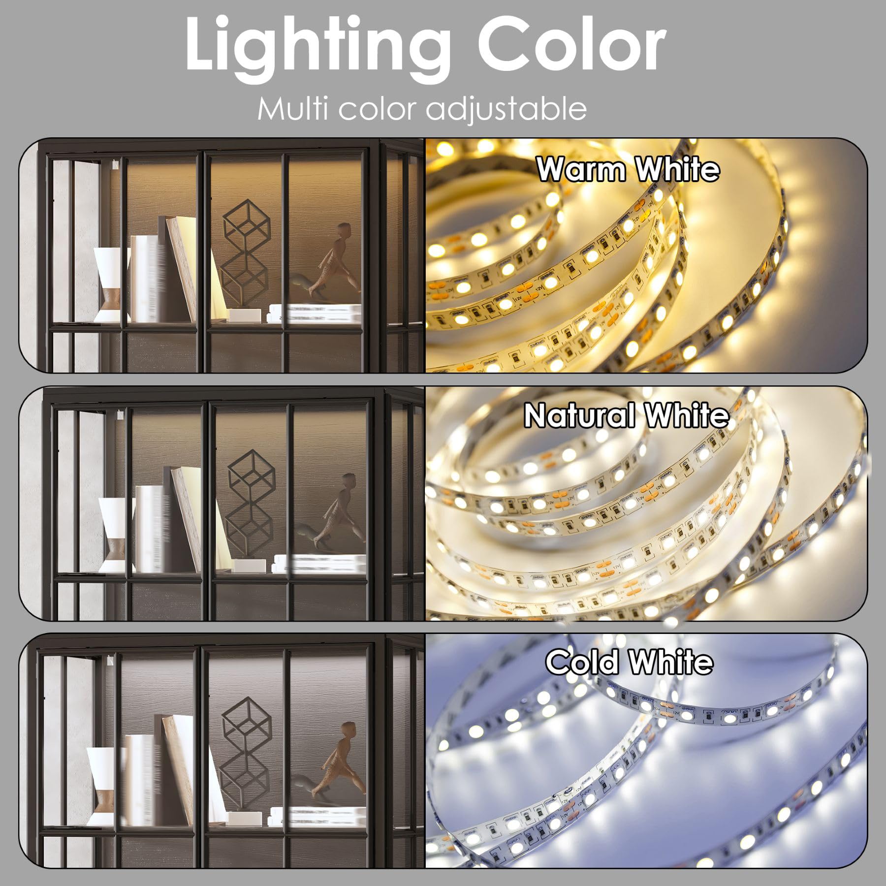Glass Display Cabinet with LED Lighting