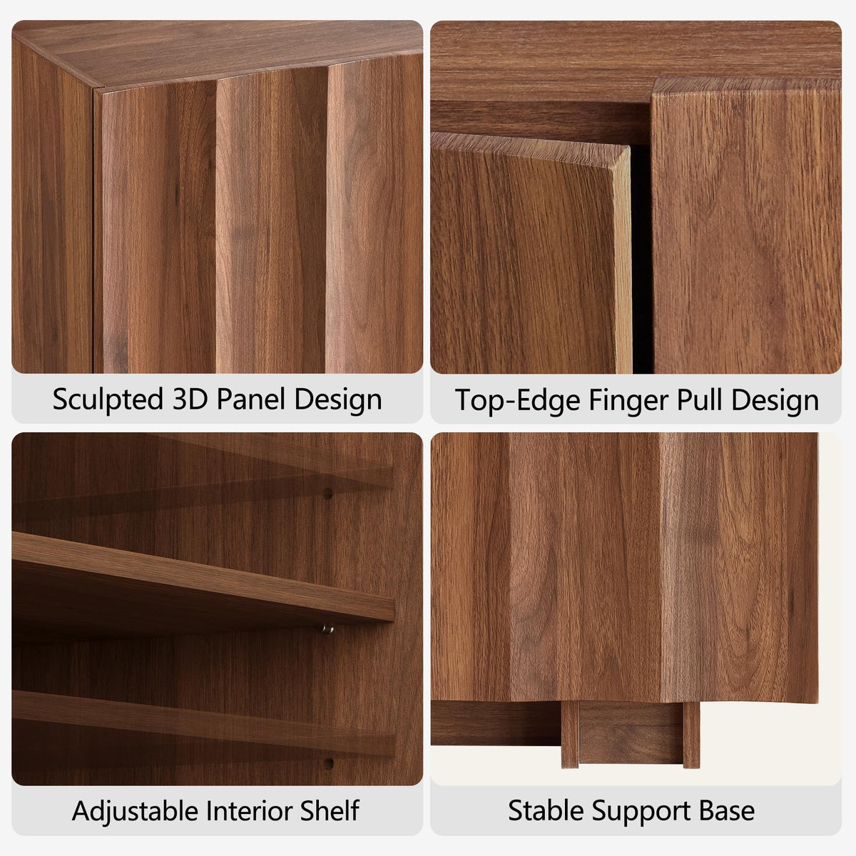 Walnut Wavy Sideboard
