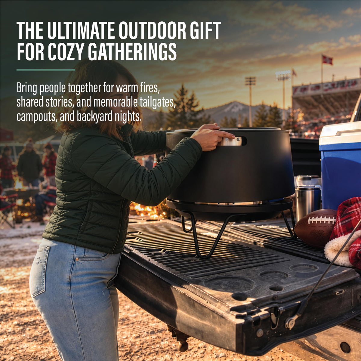 TIKI Social 20-Inch Portable Smokeless Outdoor Wood Burning Fire Pit