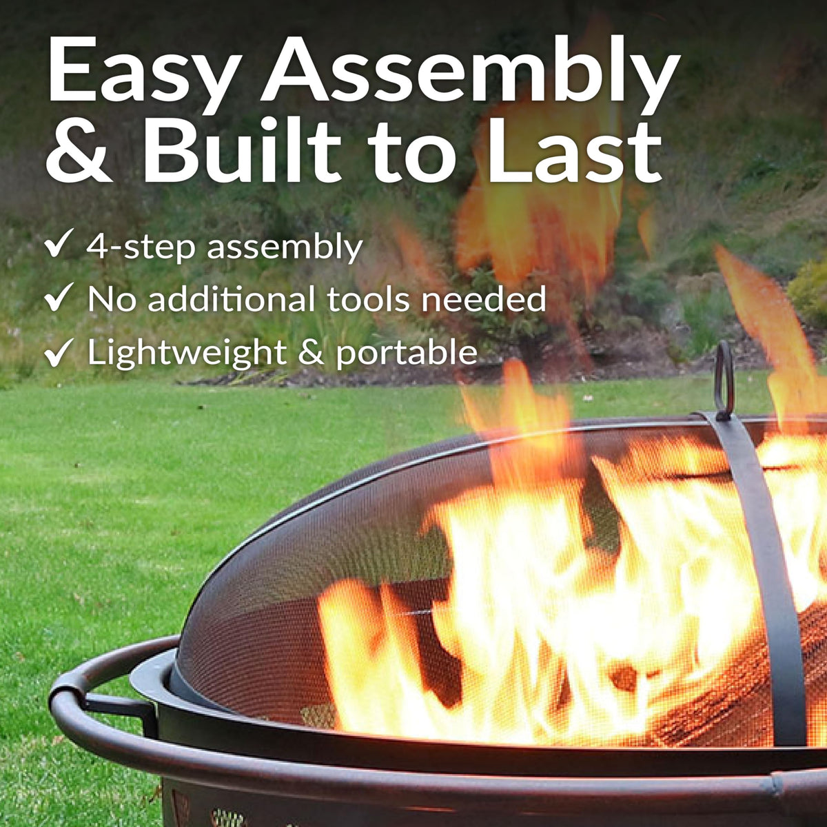 Crossweave Wood-Burning Fire Pit