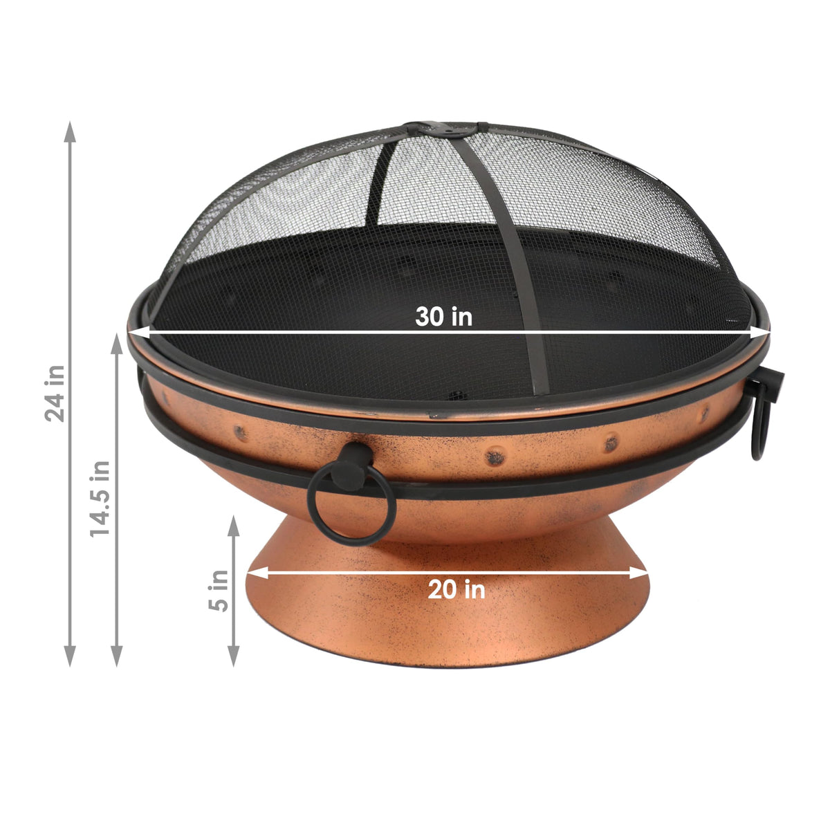 Copper Wood-Burning Fire Pit