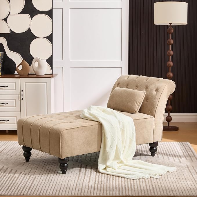 Forest Green Velvet Chaise Lounge