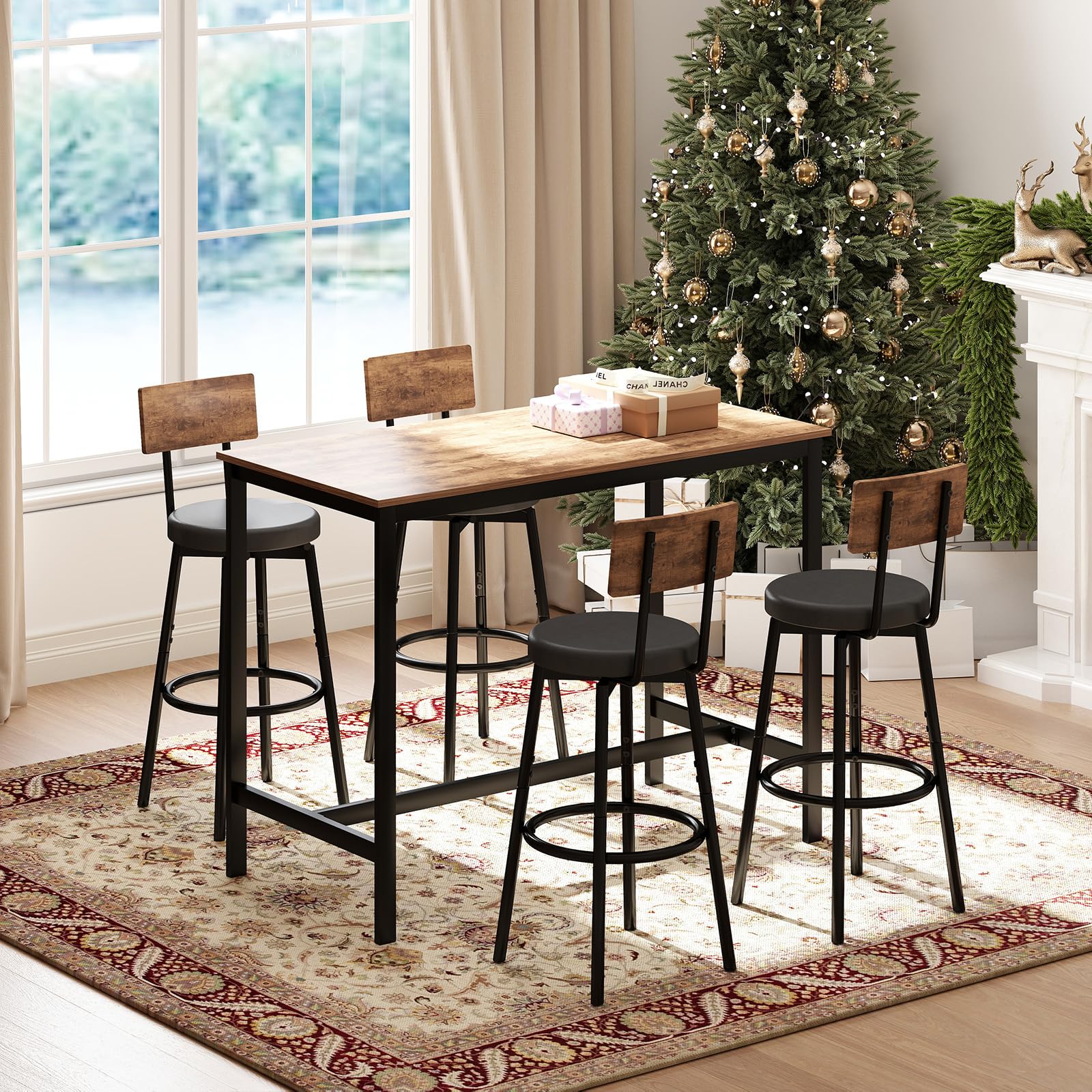 5-Piece Counter Height Bar Table Set