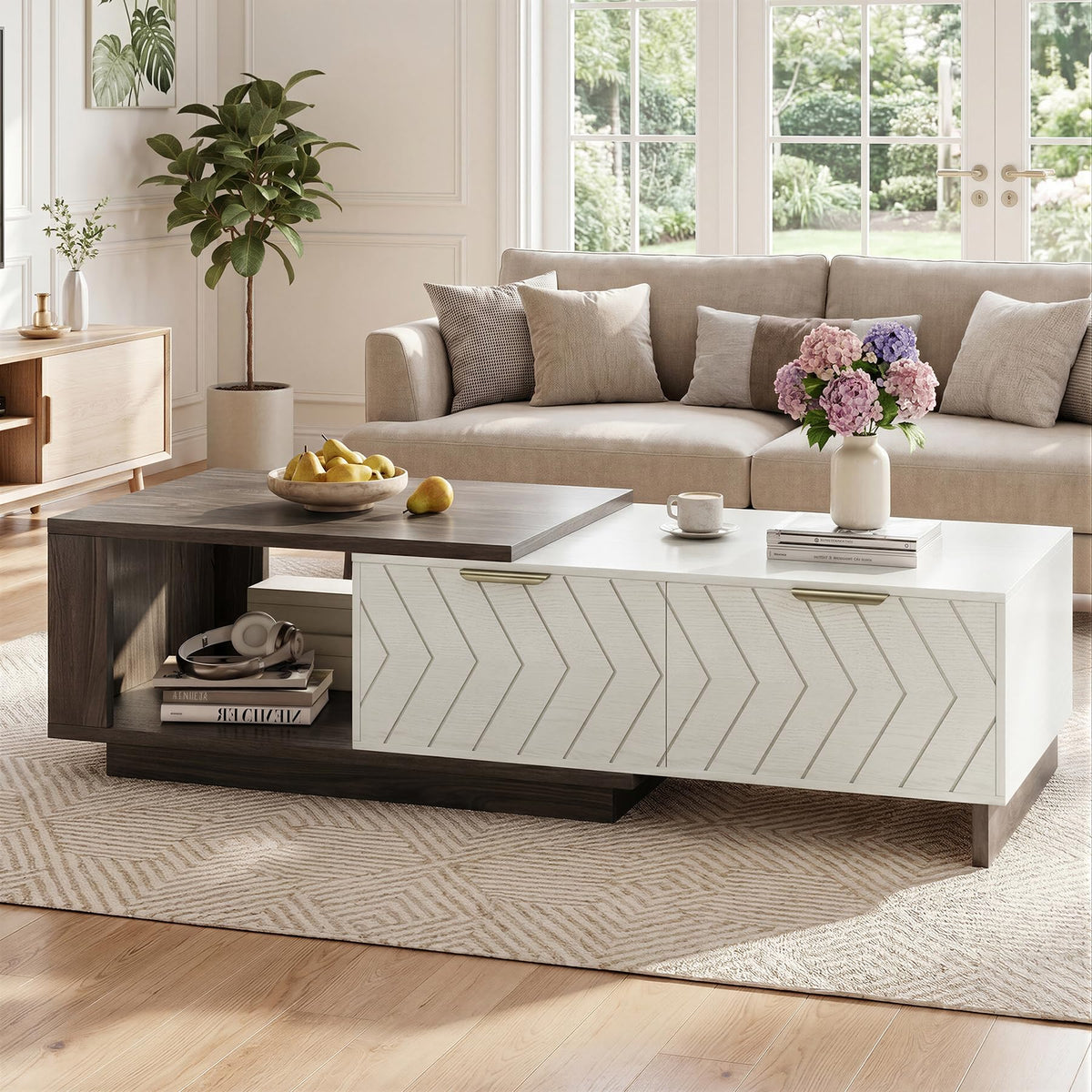 Extendable Coffee Table with Storage