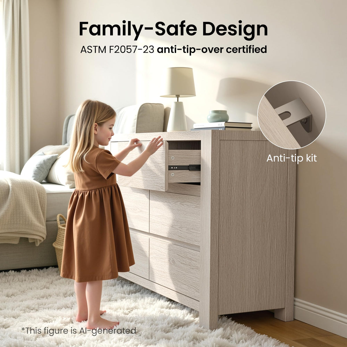3-Piece Dresser and Nightstand Set