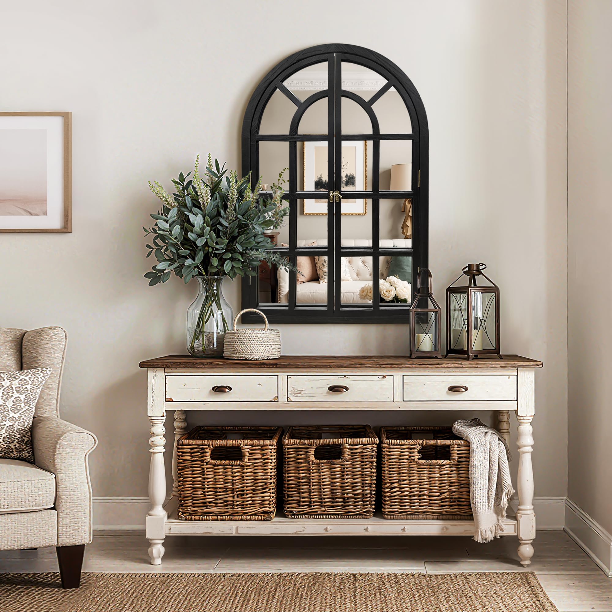 Arched Window Wall Mirror