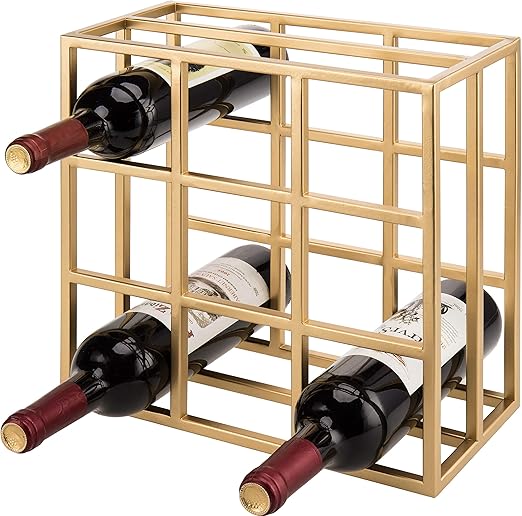Wall Mounted Wine Rack, 12-Bottle 6-Tier