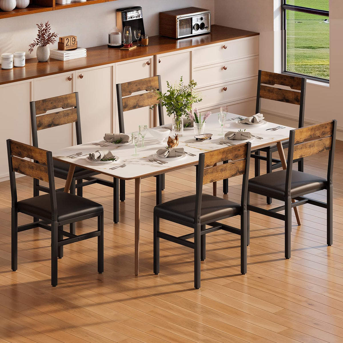 RALGEND Dining Chairs Set of 6, Kitchen Chairs, Dining Room Chairs