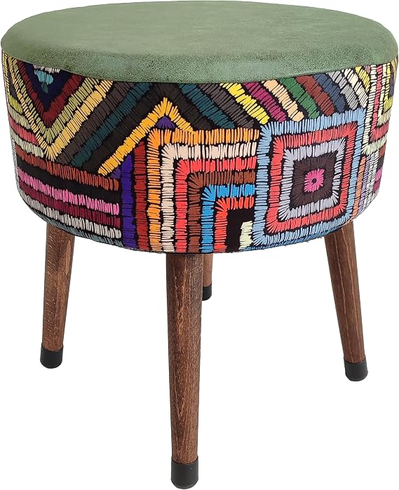 Bohemian Rainbow Pouf Ottoman