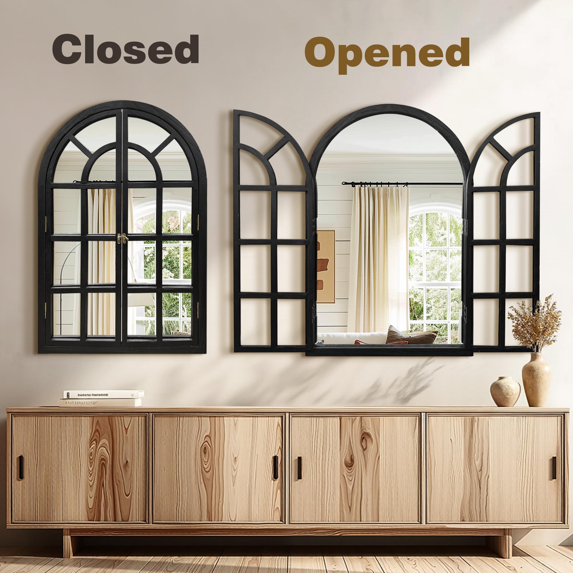 Arched Window Wall Mirror
