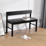 Black Wood Spindle Back Bench