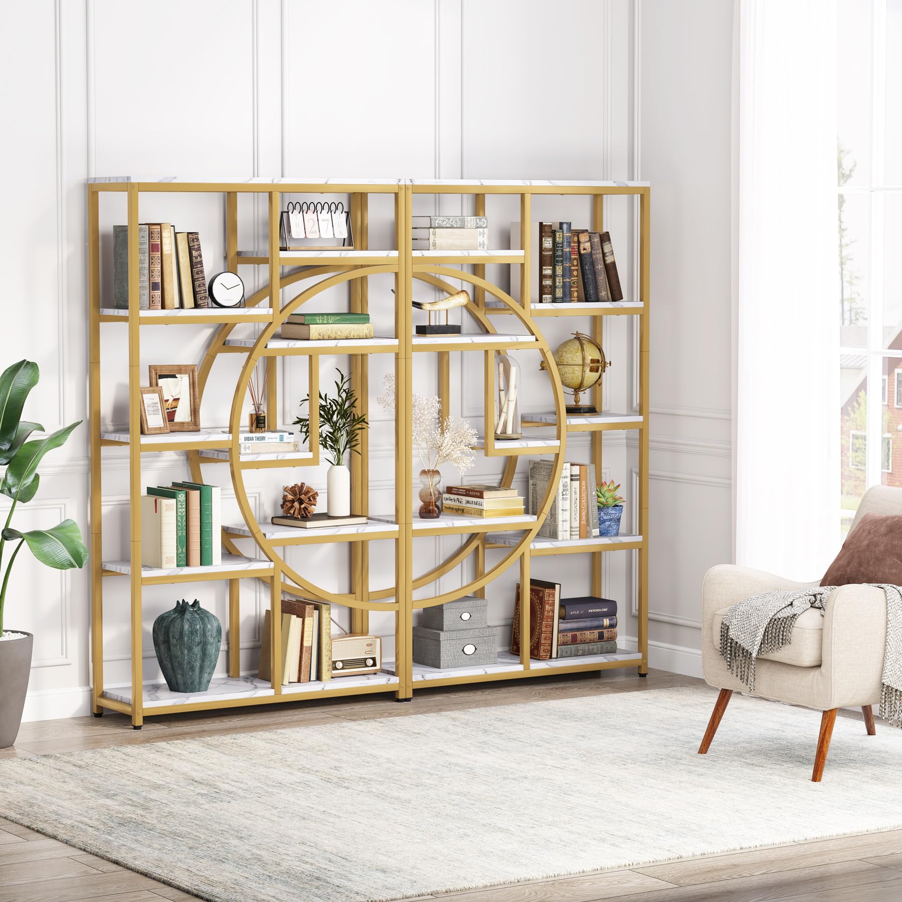 9-Shelf Etagere Bookcase