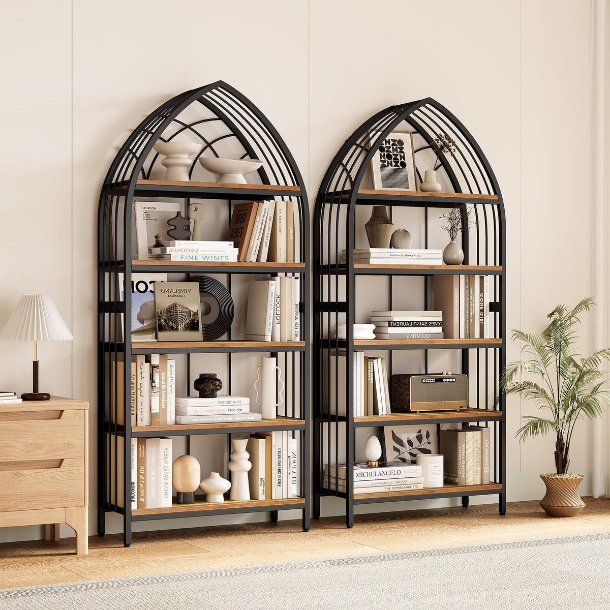 5-Tier Arched Bookshelf