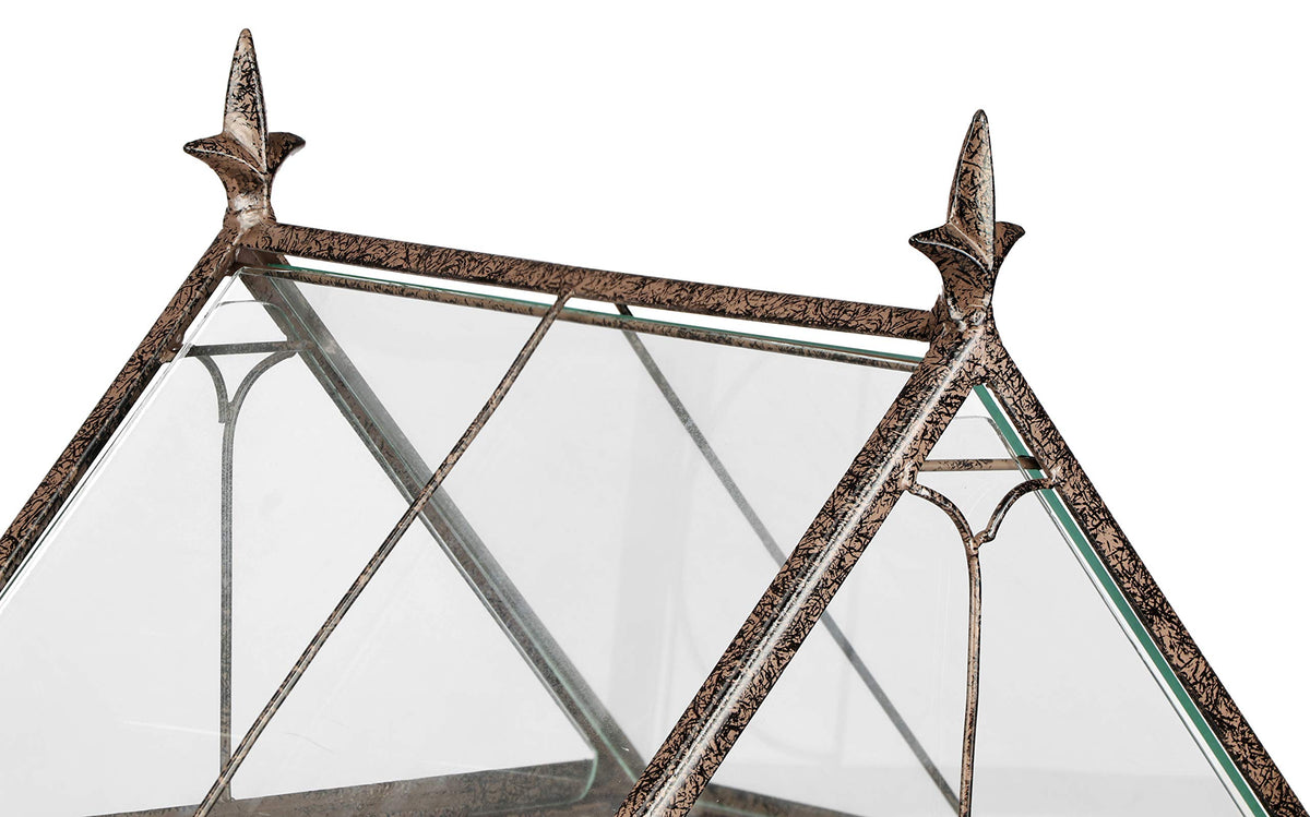 H Potter Freestanding Glass Wardian Case Plant Stand, Large Terrarium