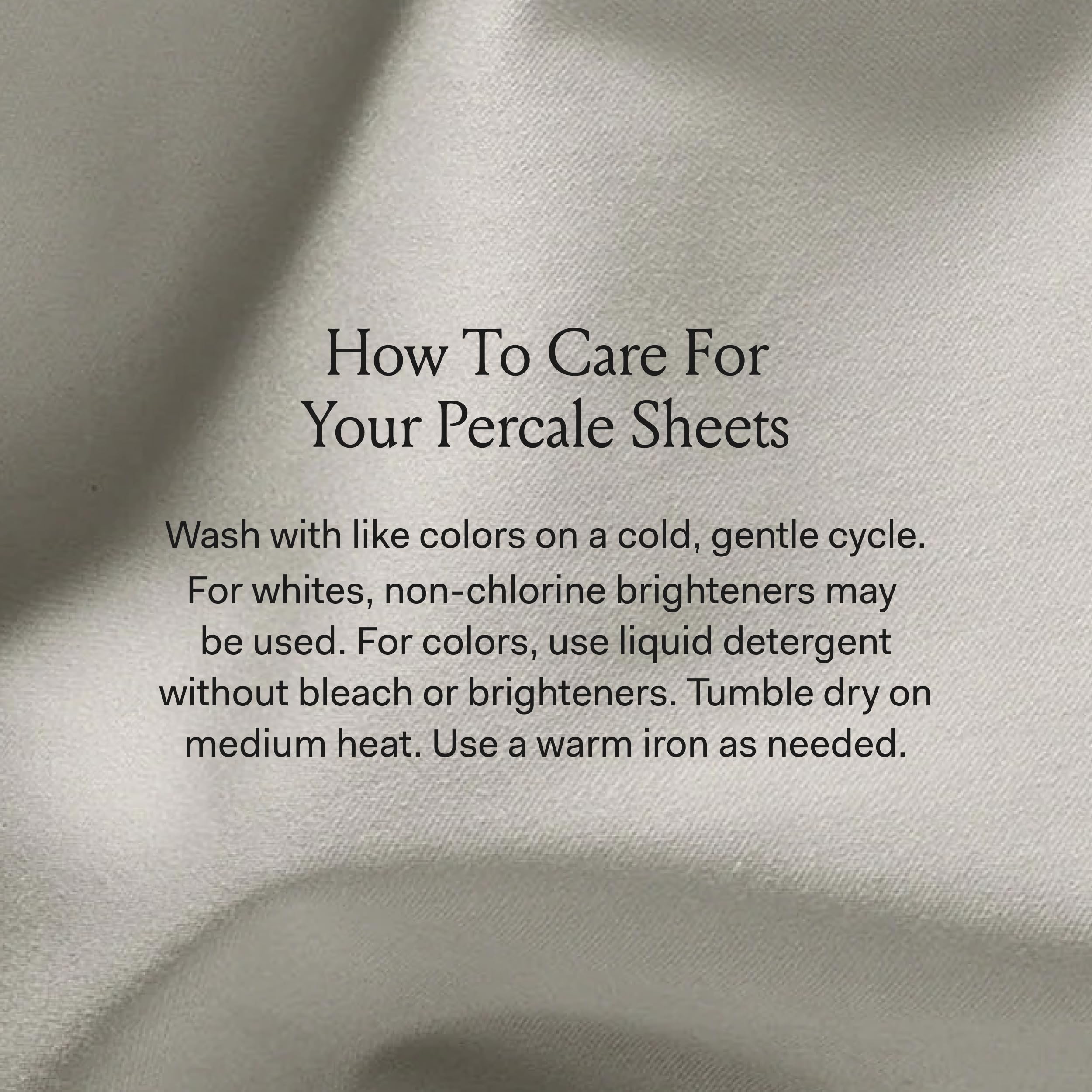 King Percale Hemmed Sheet Set – Organic Cotton