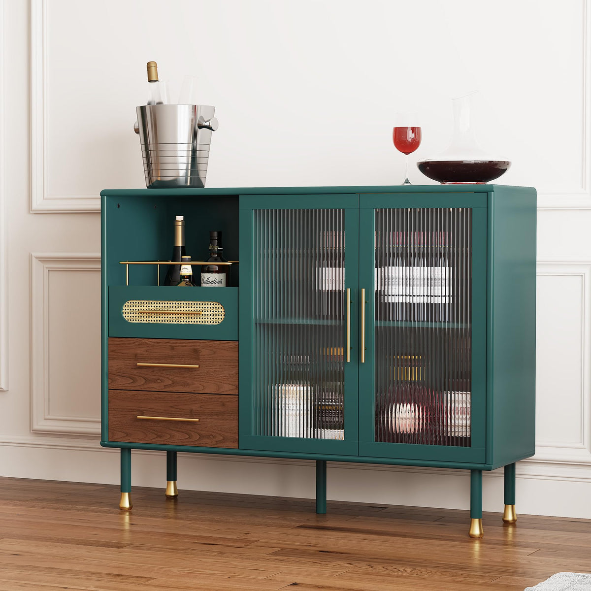 Bar Cabinet with Wine Rack