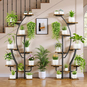 9-Tier Corner Plant Stand with Grow Lights