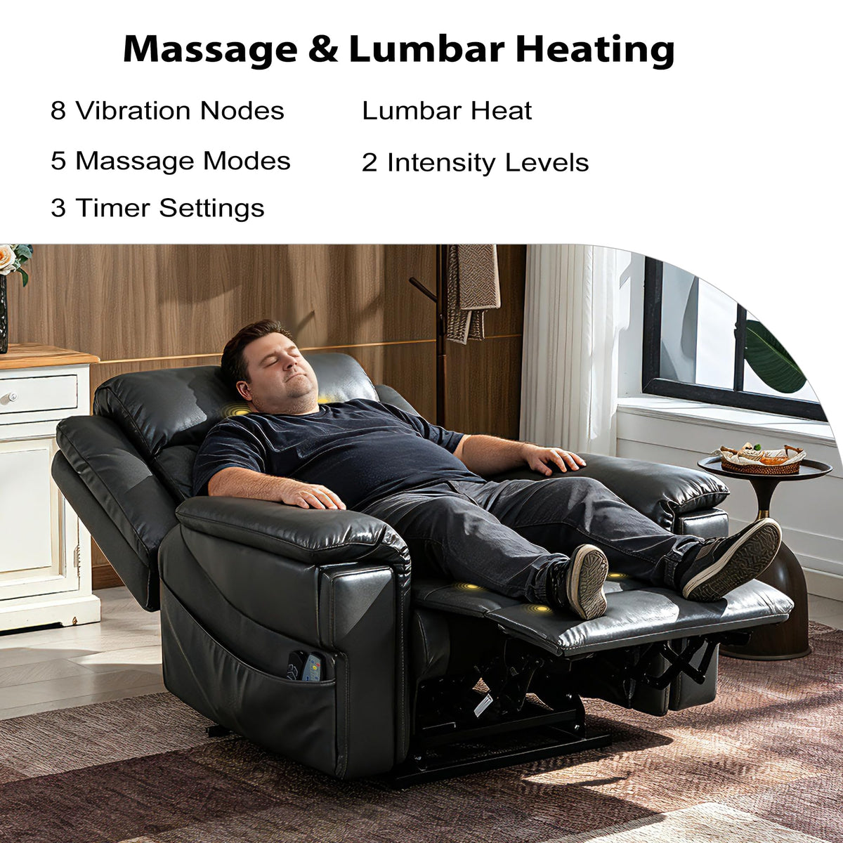 JIKFRIMA Oversized Big Man 400lbs Power Lift Recliner Chair for Adults