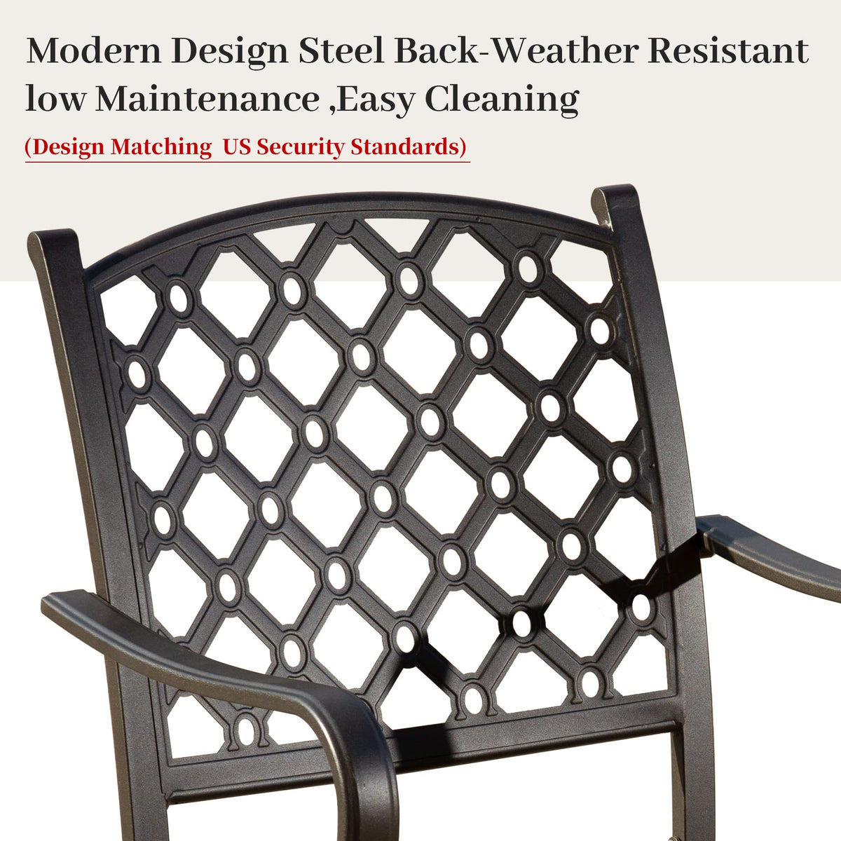 Domi 7 Pieces Patio Dining Sets All-Weather Metal Outdoor Modern Dining Sets with Table for Lawn Garden Backyard Deck with Cushions-Beige