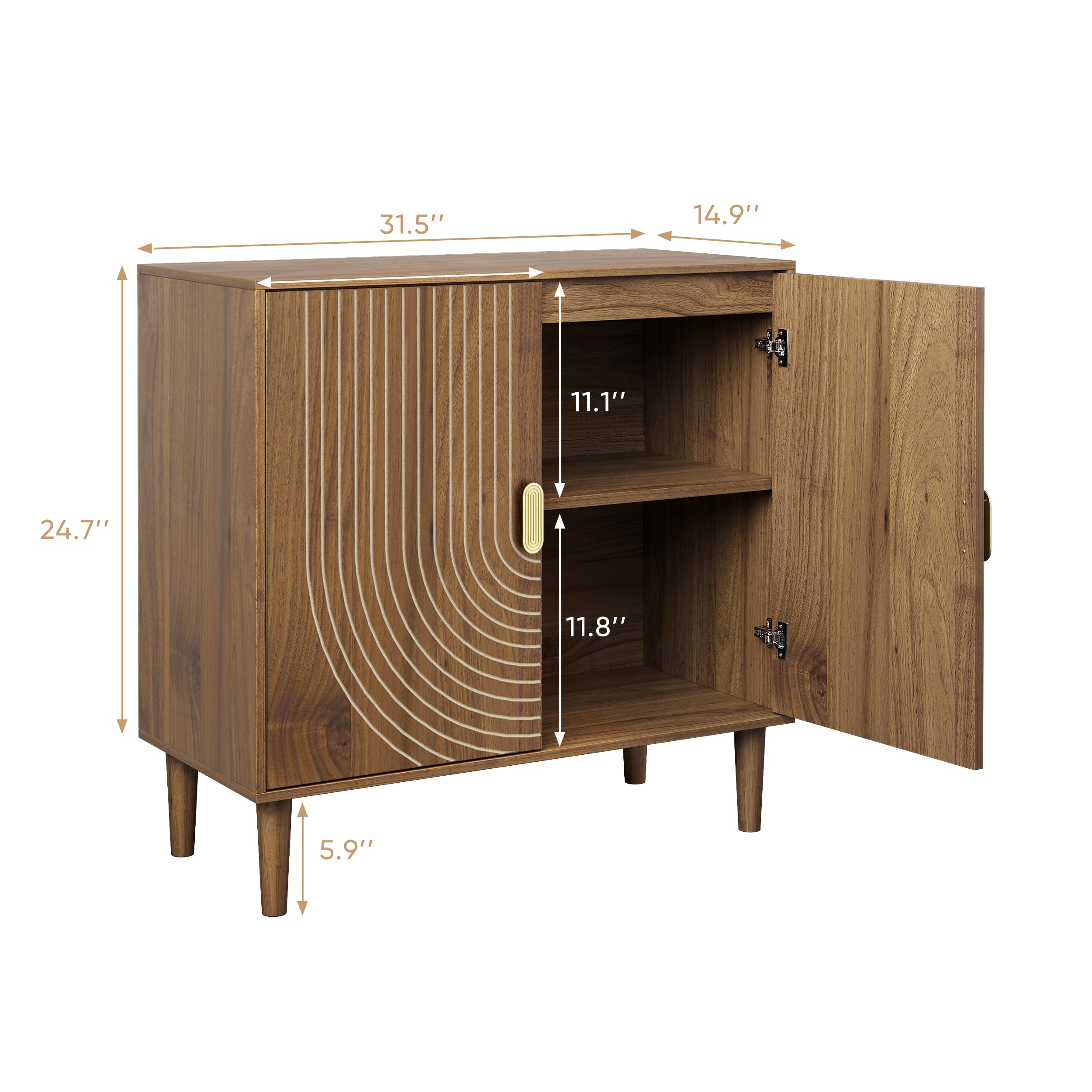 Sideboard Buffet Cabinet with Adjustable Shelf