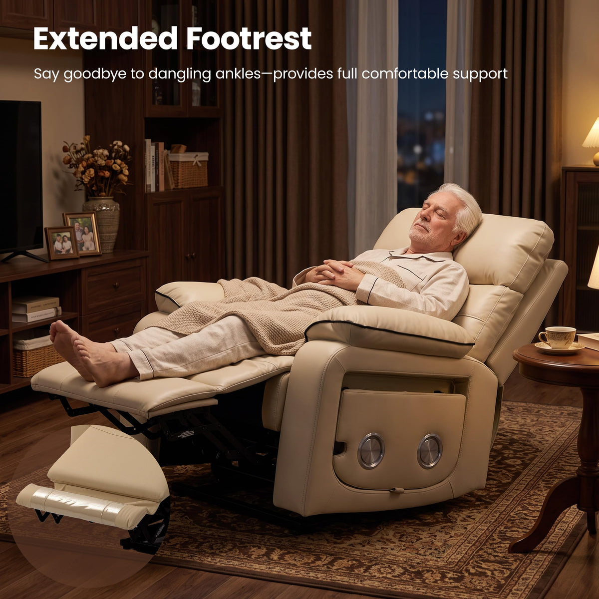 FiveWillowise Power Lift Recliner Chair for Elderly,Lift Assist Stand,Brown