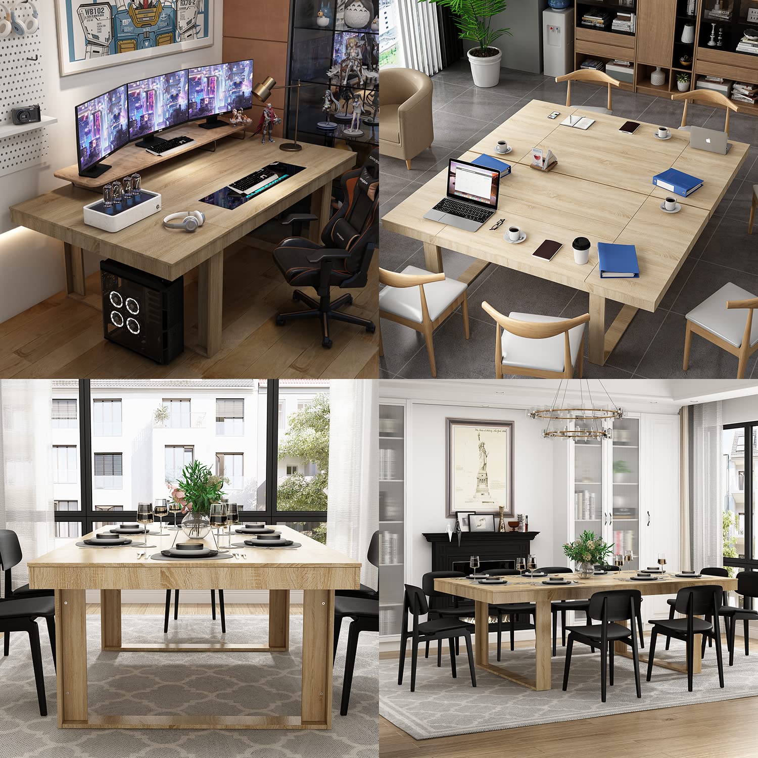 7FT Rectangular Conference Table for 6-8 People