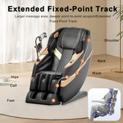 LIYIH Massage Chair Full Body, Zero Gravity Massage Recliner with 12 Fixed Casters, Full Body Airbag Massage, Waist and Leg Heating, Automatic Retractable Footrest, AI Voice Control
