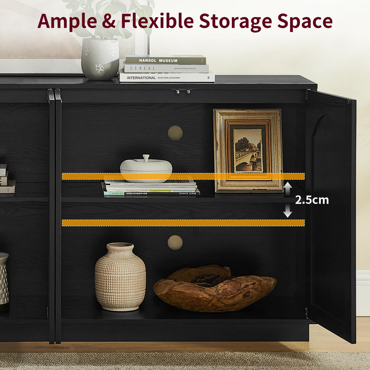 Fluted Sideboard Cabinet