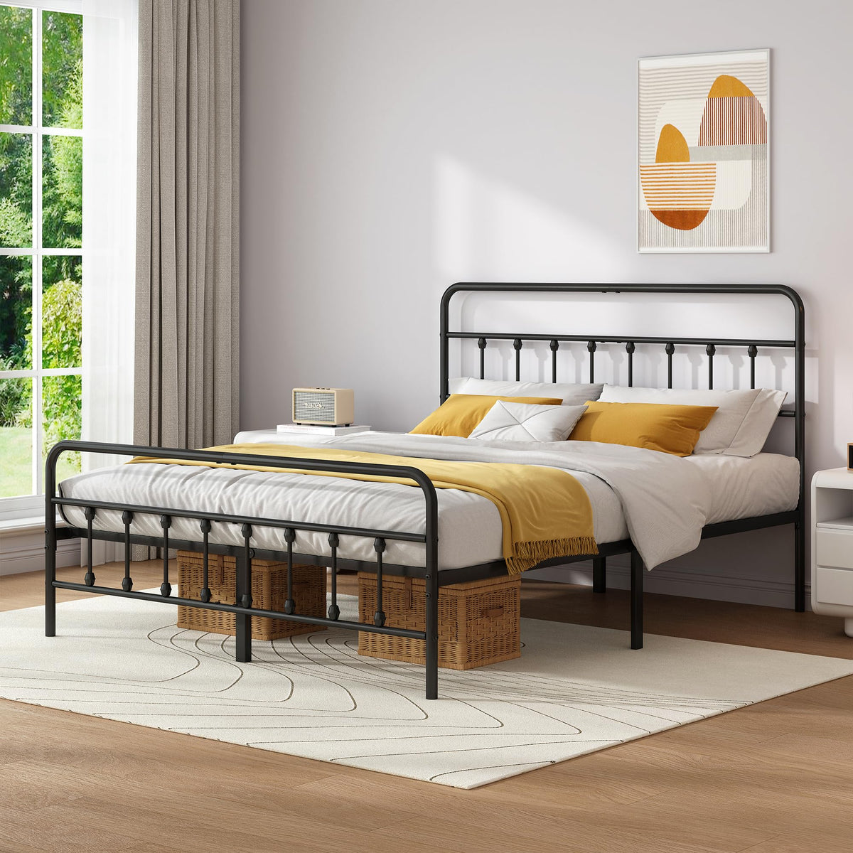 Queen Victorian Metal Bed Frame
