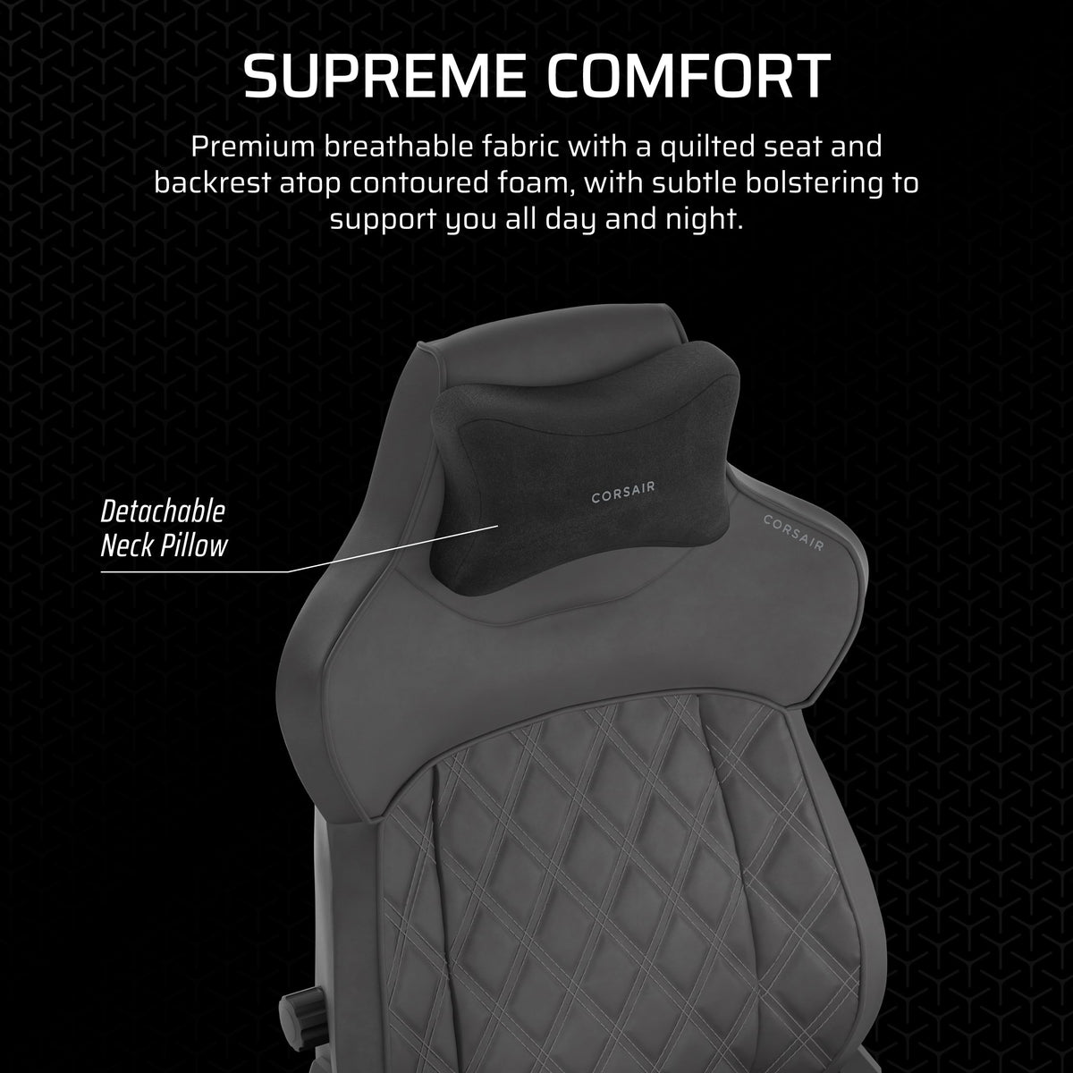 Fabric Gaming Chair with Lumbar Support