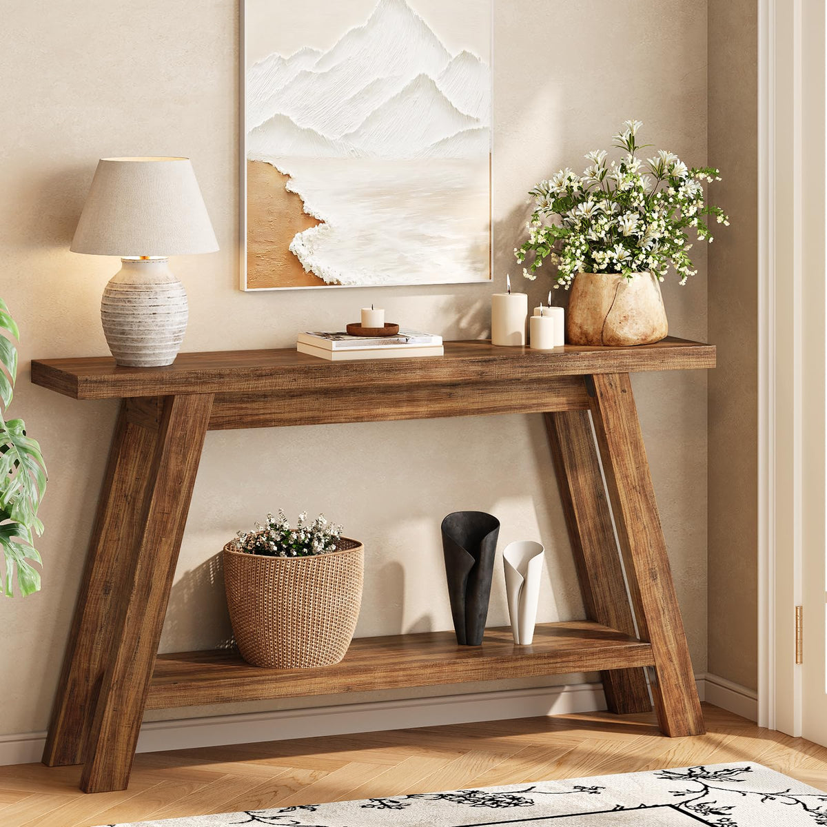Narrow Console Table with Storage