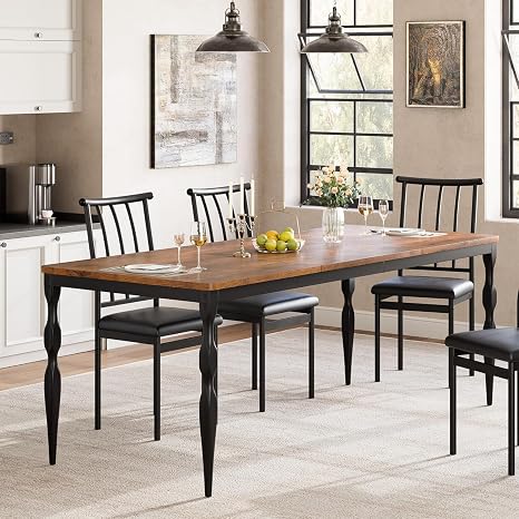 78" Farmhouse Dining Table for 6–8